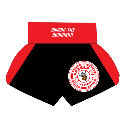 Shorts No-Gi compétition rouge Dragan The Dovahkiin