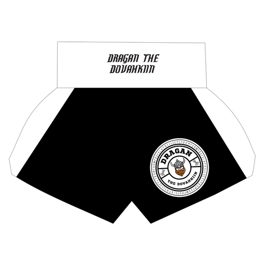 Shorts No-Gi compétition blanc Dragan The Dovahkiin